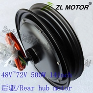 14inch 48V 500W  brushless rear hub motor E-BIKE classic / normal bike diy 14inch e-scooter motor