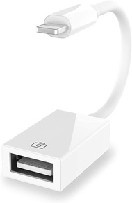【Apple MFi Certified】 Lightning to USB Camera Adapter for iPhone/iPad, Female USB 3.0 OTG Cable Adap