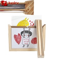 LUOLRV Wooden Kids Art Frame, Rotatable Memorial Photo Frame, Creative Changeable Wall Decoration Fa