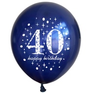 20 Pcs Night Blue 40th Birthday Balloon Set – Option for 16, 18, 21, 30, 40, 50, 60, 70, 80, 90, 100