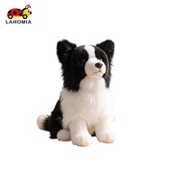LAHOMIA Cuddly Border Collie Stuffed Animal Huggable Border Collie Stuffed Animal Furry