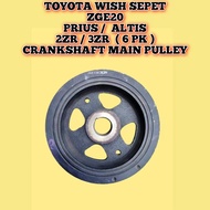 Toyota Wish ZGE20 1.8Cc ALTIS PRIUS RAV4 / 2ZR 3ZR (6 PK) Crankshaft Pulley / Main Pulley Used Japan