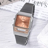 Casio AQ-800ECGG-4A Vintage Design Gray Ion Plated Analog Digital Unisex Watch