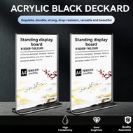 Arcylic Card Holder A6 Size Stand T-Shape Display A4 A5