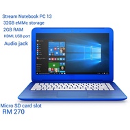 refurbished Stream Notebook 13 laptop -2GB RAM_ 32GB eMMc storage