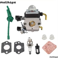 MOLIH 9 Pcs/Set Carburetor Kit, Complete Assembly with Primer Bulb Carburetor Replacement, with Gask