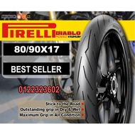 Tyre (2023) Tayar 80/90x17 Pirelli Rosso Sport Y15ZR Y125ZR YSuku LC135 Lagenda 110 115 Honda RS150