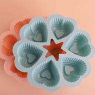 Large Size6Heart-shaped Food-grade Silicone Mold for Cakes, Steamed Cakes, Rice Cakes, Boba Cakes, W