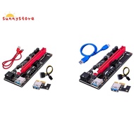 10Pcs Pci-E Riser Board 1X Om 16X Gpu Extender Riser Card Pci-E USB 3.0 Gpu Adapter Met 6Pin Interface