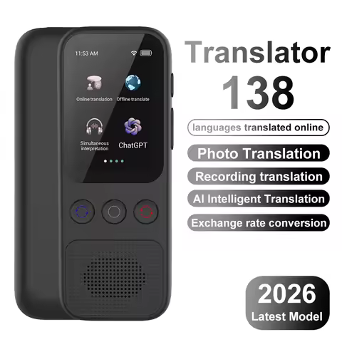 Languages Translation Device Support AI Smart Translator 138 Language Translator Device ChatGPT Offl