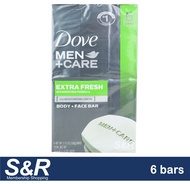 Dove Men+Care Extra Fresh Body + Face Bar Soap (106g x 6pcs)