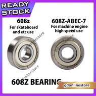 Ball Bearing 608 608Z Skateboard Wheel Bearing Roller Fan Bearing Scooter Inline Roller Skate Metal 