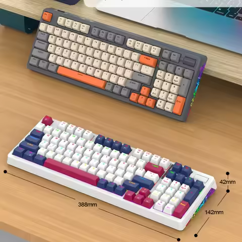 Wireless Mechanical Keyboard 96 Keys 100% Layout Spanish Russian Korean Arabic Mechanical Keyboard B