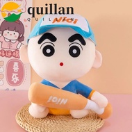 QUILLAN Crayon Shin-chan Plush Toy, Fluffy Baseball Cap Crayon Shin-chan Plush Pillow, Cute Cartoon 