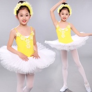 Six One Yellow White Ballet Pettiskirt Four Little Swans Toddler Jazz Latin Dance Children Performan