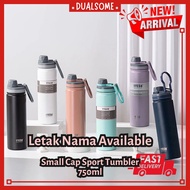 Tyeso Sport Tumbler Letak Nama Custom Name 750ml Vacuum Insulated Bottle with Carrying Handle Water 