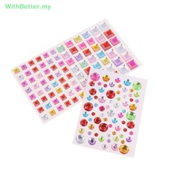 WithBetter   3D Gem Acrylic Crystal Stickers DIY Phone Album Decoration Self Adhesive Jewel Crafts S