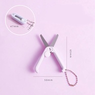 PTT Gunting Lipat mini Portable tarik Stainless Steel Retractable Folding Scissors Pemotong Kertas P