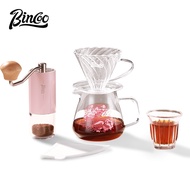BINCOO Glass Coffee Hand Brewing Coffee Set With Coffee Manual Grinder Home Electric Kettle Set