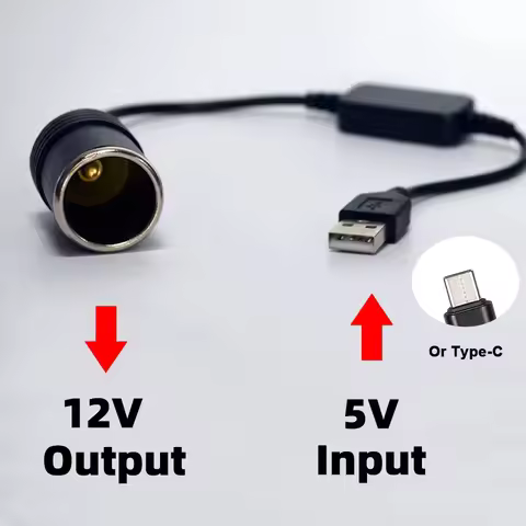 5V 2A USB To 12V Cigarette Lighter Socket USB Male to Female Cigarette Lighter Adapter Converter Car
