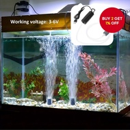 新型 USB 充电水族箱空气泵 - 静音氧气泵，带海绵过滤器适用于鱼缸 Pam Air Pump Akuarium Boleh Diisi Semula USB - Pam Oksigen Senya