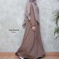 AHA DRESS GAMIS POLOS SYARI / GAMIS WANITA SIMPEL TERBARU