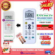 EVEREST AIRCON Remote Universal for EVEREST AIRCON WINDOW TYPE AC Remote NON-INVERTER or FULL DC INV