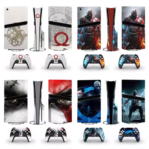 God of War Game PS5 Pro Disc Skin Sticker Decal Cover for Console and 2 Controllers New PS5 Pro Disk