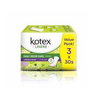 Kotex Pantyliners Longer &amp; Wider Scented/Unscented 17cm (3x32s/3x30s) Pad Wanita Period Pad
