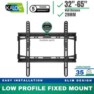 Kaloc E10 32"-65" Low Profile Fixed Wall Mount Tv Bracket Flat/Curved TVs with Max VESA 400X400mm up