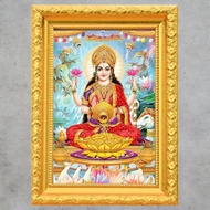Picture Auspicious IN01 Goddess Lakshmi Of Wealth Size 4x6 Inches Work Table