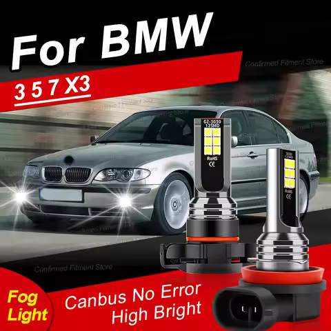 2Pcs LED Car Front Fog Lamp H11 9145 HB4 H10 9006 Canbus Error Free 200W 6000K High Bright White Bul