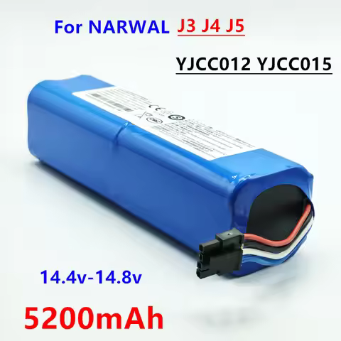 High quality 14.4v/14.8v 5200mAh Rechargeable Li-ion Battery for Narwal J3 J4 YJCC012 YJCC015 Robot