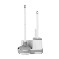 [themremain]-Toilet Brush and Plunger Set Toilet Bowl Brush and Holder Bathroom Plunger and Toilet B