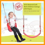 Buaian Kanak kanak EVA Material Soft Belt Children Swings with Ropes Buai Budak Mainan Budak Perempu