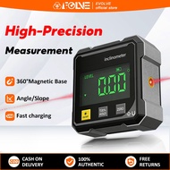 【EVOLVE】Display Angle Gauge, Four Sided Digital Display Level Protractor Inclinometer, Inclinometer 