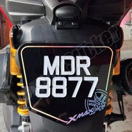 Nombor Plate Xmax V2 full Mudguard No Plat Xmax v2 Custom Design 3D Kristal atau Tanam dalam
