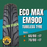 ECO MAX EM900 TAYAR TUBELESS 60/80-17, 70/80-17 (2021), 50/90-17 (2022)