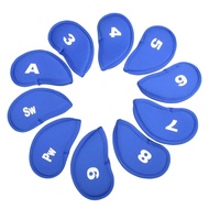 10 Pcs/Set Golf Iron Head Covers 5mm Thicken Black Blue Red Golf Club Headcover with Number for For 