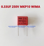 POLYESTER FILM CAPACITOR ฟิล์ม คาปาซิเตอร์ 0.33UF 250V MKP10 WIMA สีแดง P=15MM