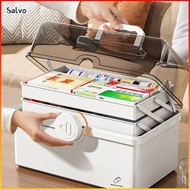 Large First Aid Kit Storage Box Transparent Plastic Medicine Portable Household Multi Purpose Storag