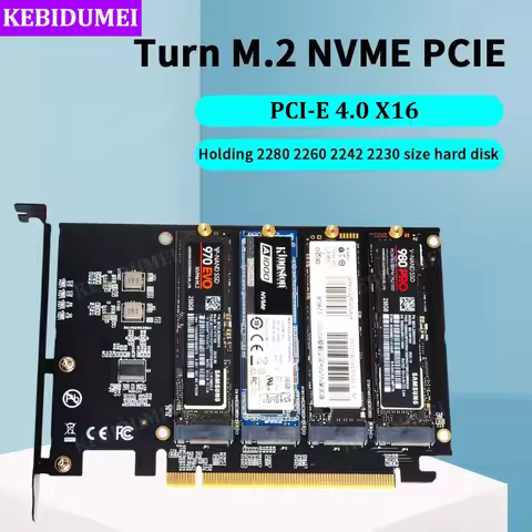 M.2 NVME to PCIe 4.0 3.0 Adapter M.2 SSD Gen4 PCIe 4.0 PC Motherboard X1 X4 X8 X16 Expansion Card Fo