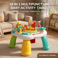 Dimoarch Baby Activity Table Musical Learning Table Sit to Stand Baby Toy Educational Toy for 6-36 M