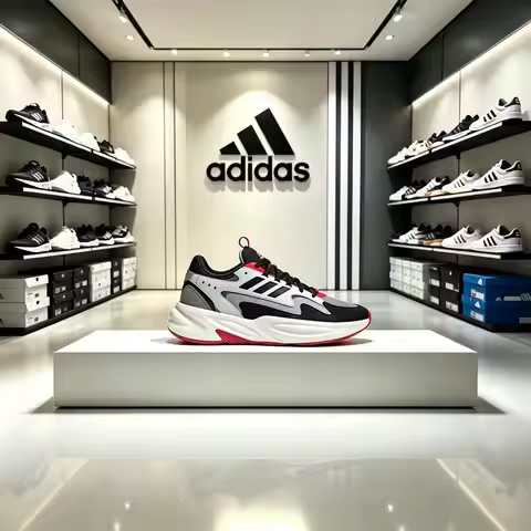Adidas OZWAVE Trendy Fashion Slip-Resistant Durable Low-Top Dad Shoes Unisex Black and Gray JR3199