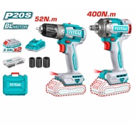TCKLI20271 Li-ion Cordless 2 Pcs Combo Kit IMPACT WRENCH AND IMPACT DRILL 20V TOTAL ORIGINAL