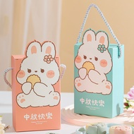 [5pcs/lot] Mid-Autumn Mooncake 2-Cavity Portable Small Mooncake Baking Pastry Packaging Box