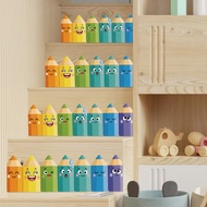 Ready Stock BRUP Cute Smiley Color Lead Wall Stickers Color Pencil Classroom Step Wall Creative Stic