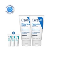 เซราวี CeraVe Moisturising Cream 50ml. x2 (Free! Blemish Control Cleanser 5mlx3) ครีมบำรุงผิวหน้าและ