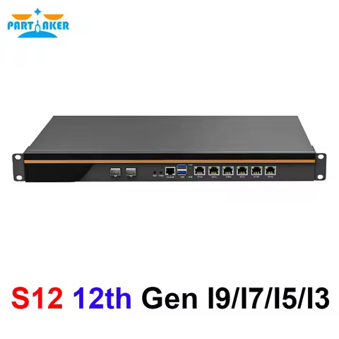 1U Rackmount Firewall Appliance 12th Intel Core I9 12900 I7 12700 I5 12400 I3 12100 6 LAN 2 10G SFP 