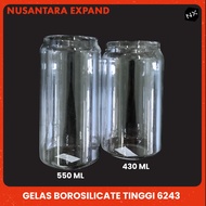 Tall Borosilicate Glass Cup 6243 Size 430 ML & 550 ML (Pcs)